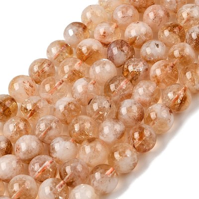 Heated Natural Citrine Bead Strands G-P466-01C-02-1