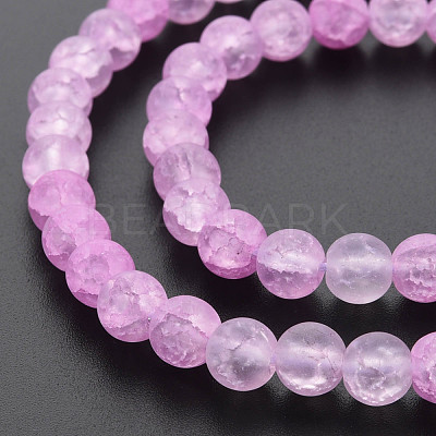 Crackle Glass Beads Strands GLAA-S192-D-007D-1