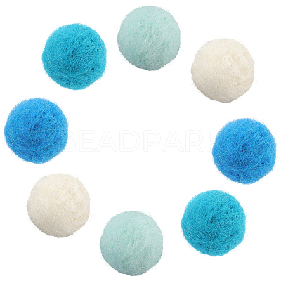 40Pcs 4 Colors Wool Felt Balls DIY-SC0029-40E-1