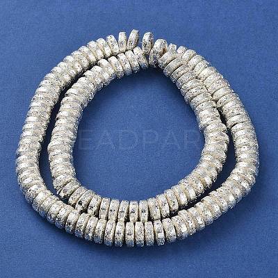 Electroplated Natural Lava Rock Beads Strands G-I360-A03-04-1