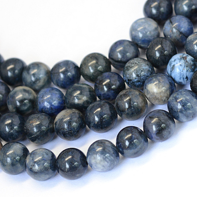 Natural Sodalite Round Bead Strands G-E334-8mm-16-1