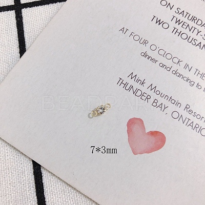 Brass Micro Pave Cubic Zirconia Connector Charms FIND-WH0152-620A-G-1