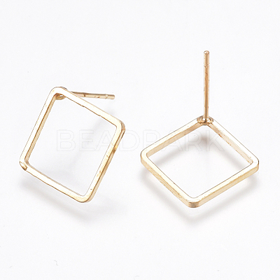 Brass Stud Earring Findings KK-T037-07KC-NF-1