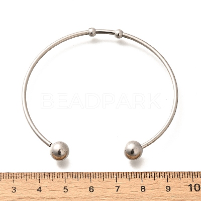 Tarnish Resistant Fashion 304 Stainless Steel Cuff Bangles Torque Bangles X-BJEW-H473-01P-1