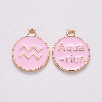 Alloy Enamel Pendants X-ENAM-S124-01B-09J-1