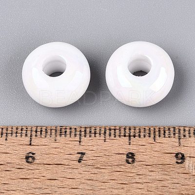 Opaque Acrylic European Beads OACR-E033-19S-1