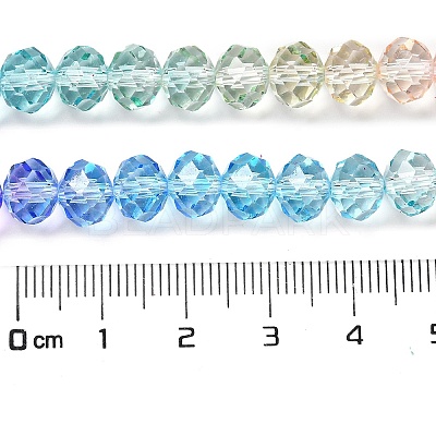 Transparent Painted Glass Beads Strands X1-DGLA-A034-T6mm-A14-1