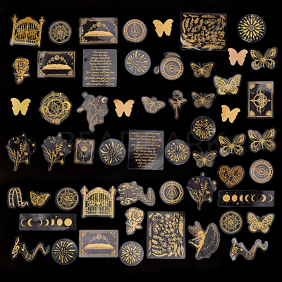 7 Styles Waterproof Laser Adhesive Stickers DIY-CP0008-47-1