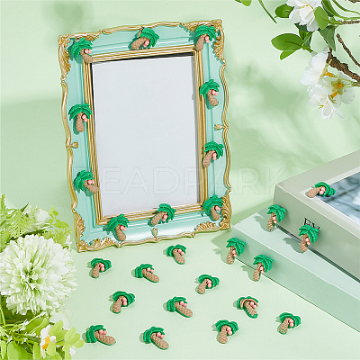 60Pcs Coconut Tree Resin Cabochons FIND-SC0024-03-1