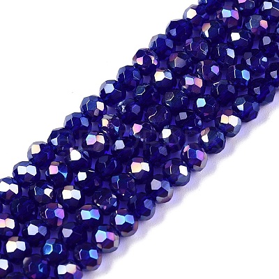 Electroplate Glass Beads Strands EGLA-A044-T3mm-B06-1