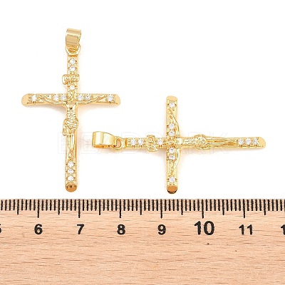 Easter Brass Micro Pave Clear Cubic Zirconia Pendants ZIRC-F148-14D-G-1