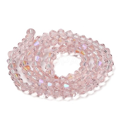 Transparent Electroplate Glass Beads Strands GLAA-F029-4mm-D26-1