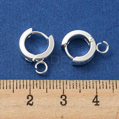 201 Stainless Steel Huggie Hoop Earrings Findings STAS-A167-01R-S-1