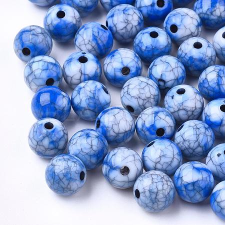 Crackle Acrylic Beads MACR-E025-22D-10mm-1