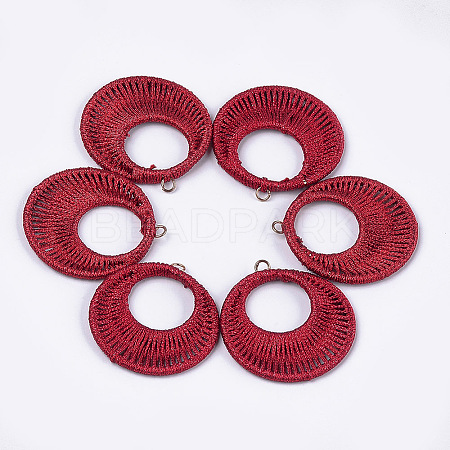 Polyester Woven Pendant Decorations WOVE-T008-03N-1
