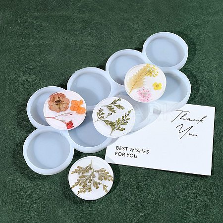 Flat Round DIY Silicone Molds DIY-A053-17B-1