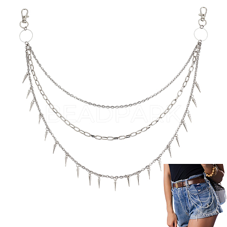 304 Stainless Steel Cable Chains for Jeans Pants HJEW-DR00160-1