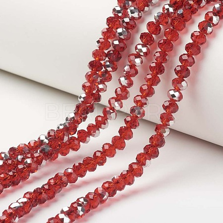 Electroplate Transparent Glass Beads Strands LS-EGLA-A034-T8mm-M05-1