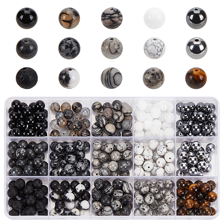   300Pcs 15 Styles Natural & Synthetic Mixed Gemstone Beads G-PH0002-34-1