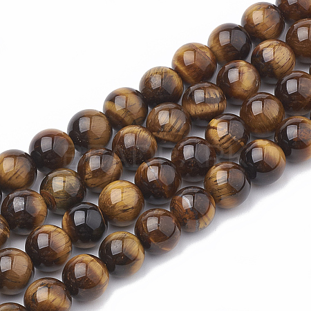 Natural Tiger Eye Beads Strands G-S333-6mm-001-1