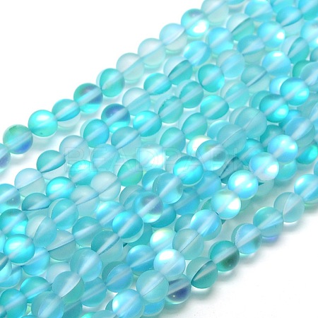 Synthetic Moonstone Beads Strands X-G-F142-6mm-03-1