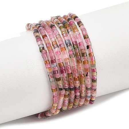 Natural Multicolor Tourmaline Beads Strands G-K399-A02-01-1
