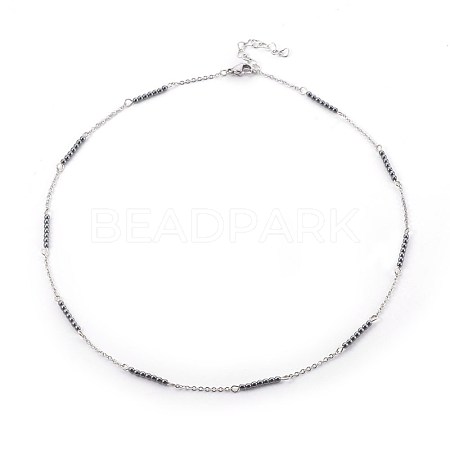 304 Stainless Steel Chain Necklaces NJEW-JN02267-1