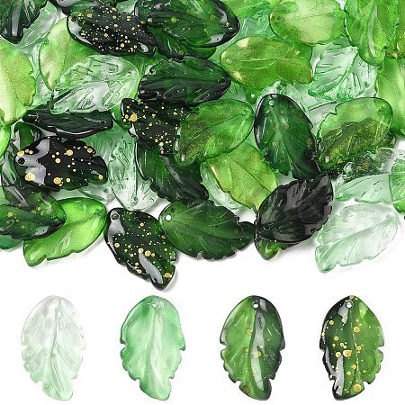 60Pcs 3 Styles Transparent Glass Pendants GLAA-YW0002-62-1