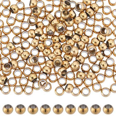 200Pcs PVD Vacuum Plating 304 Stainless Steel Spacer Beads STAS-SC0006-89B-1