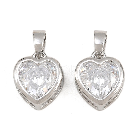 Brass Pave Clear Cubic Zirconia Charms CU-CBAA571-06P-1