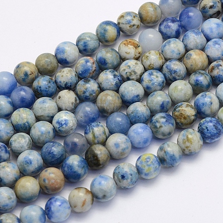 Natural Crazy Agate Beads Strands X-G-G707-8mm-A18-1