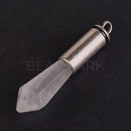 Natural Quartz Crystal Pointed Pendants G-F413-05AS-1