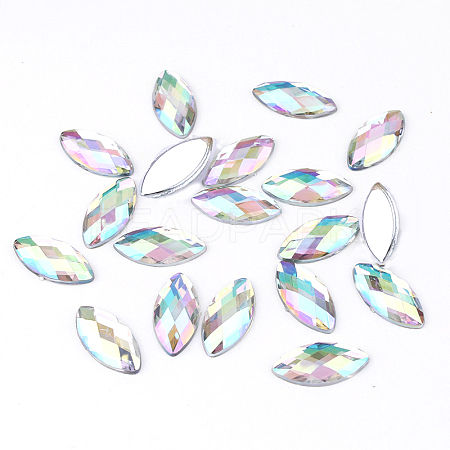 Imitation Taiwan Acrylic Rhinestone Cabochons X-GACR-A021-7x15mm-17-1