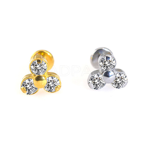 316L Surgical Stainless Steel & G23 Titanium Crystal Rhinestone Labrets for Women Men WG3A239-80-1