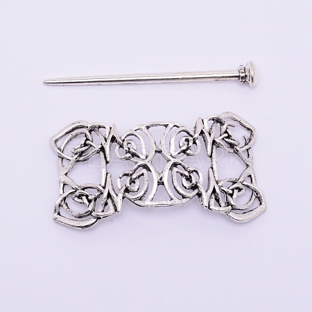 Tibetan Style Alloy Hair Forks OHAR-WH0016-34-1