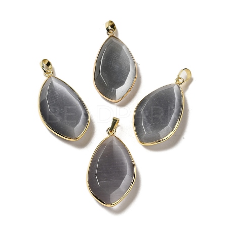 Cat Eye Pendants G-K338-08G-07-1