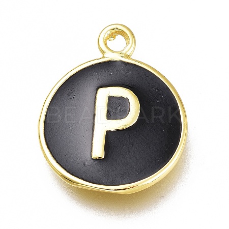 Brass Enamel Pendants KK-H103-02P-G-1