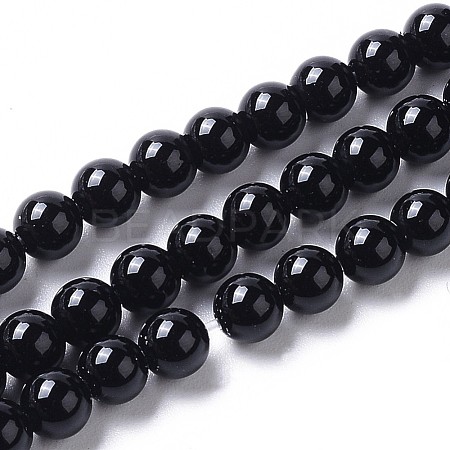 Natural Onyx Beads Strands G-I261-B02-4mm-1