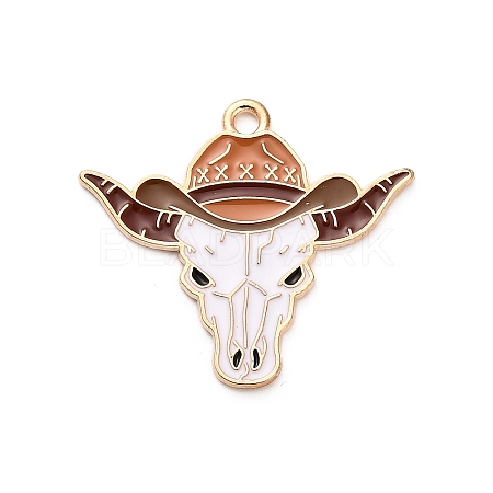 Western Cowboy Theme Alloy Enamel Pendants FIND-V001-04G-03-1