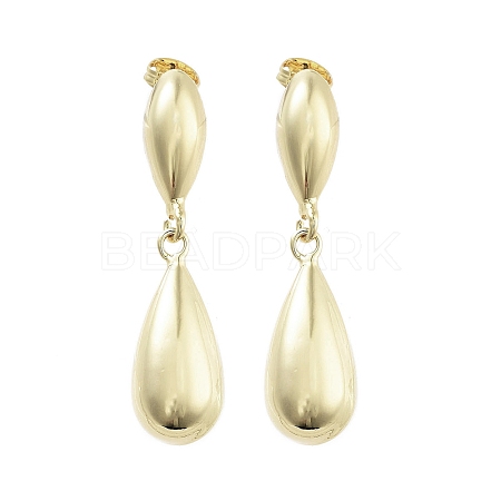 Teardrop Brass Dangle Stud Earrings EJEW-Q811-17G-1