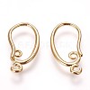 Brass Earring Hooks X-KK-L177-27G-1