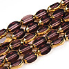 Electroplate Opaque Color Glass Beads Strands X-EGLA-Q127-A01-02I-1