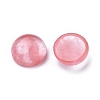 Cherry Quartz Glass Cabochons X-G-P393-R59-10MM-2
