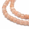 Natural Peach Moonstone Beads Strands G-E576-71-3
