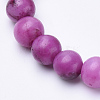 Dyed & Natural Gemstone Beaded Stretch Bracelets BJEW-S128-10-2
