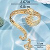 Sea Horse Alloy Cuff Bangles & Cuff Rings Sets WG48924-01-3