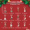 Alloy Enamel Christmas Theme Pendant Locking Stitch Markers HJEW-AB00085-2