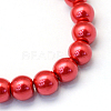 Baking Painted Pearlized Glass Pearl Round Bead Strands X-HY-Q003-10mm-74-2