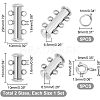 304 Stainless Steel Clasps Sets STAS-UN0010-94P-3