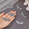 6Pcs Gothic Alloy Lapel Pins for Backpack Clothes JEWB-FH0002-83AS-3